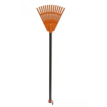 HORTUS malé ručné hrable s rukoväťou, oranžová, 20 cm hlava, 14 hrotov