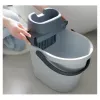 ECO EGO oválne vedro s plochým žmýkadlom na stlačenie, 10 L, sivá/zelená, polypropylén