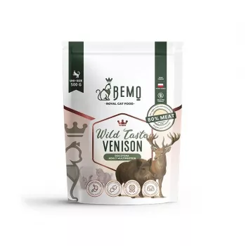 BEMO Cat Wild Taste Venison - suché krmivo pre mačky - 500g