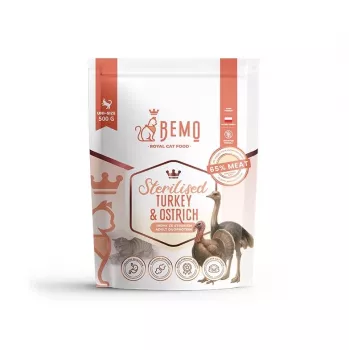 BEMO Cat Sterilised Pute & Strauß - suché krmivo pre mačky - 500g