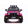 LEAN CARS BRD-7588 ružové 12V elektrické jazdné Jeep pre deti s LED svetlami, MP3, diaľkovým ovládaním, 4x4