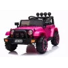 LEAN CARS BRD-7588 ružové 12V elektrické jazdné Jeep pre deti s LED svetlami, MP3, diaľkovým ovládaním, 4x4