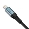 VIPFAN L05 Lightning na 3,5 mm AUX audio kábel, 1 m, sivá