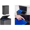Rubbermaid Elite Dual Stream 39L nerezový recyklačný kôš s pedálom, 2 priehradky 2145987