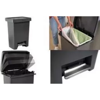 Rubbermaid Premier Series pedálový odpadkový kôš, 71 litrov, antracit 2181031