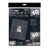 Ultra Pro 9-Pocket Trading Card stránky s hologramovou pečaťou, 10 balení