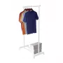 ORDINETT Deluxe vešiak na oblečenie biela 88x43x98-175cm