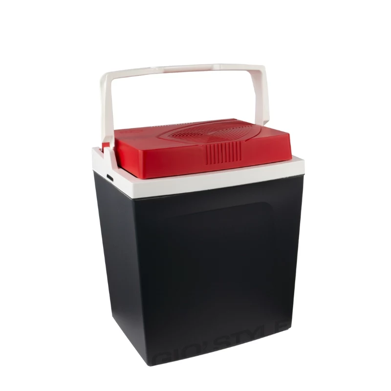GIOSTYLE Brio 26 elektrická chladiaca box 12/230V 26L tmavosivý s červenými/modrými akcentmi