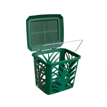 BIOBAG koš na bioodpad MaxAir 7L 24x19,7x20,5cm zelený