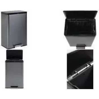Rubbermaid Elite 45L nerezový šliapací odpadkový kôš, obdĺžnikový, odolný proti odtlačkom prstov 2112520