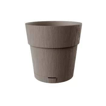 STEFANPLAST Ethica kvetináč s podmisou, 25x25 cm, hnedý, 8,5 L, recyklovaný plast