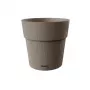 STEFANPLAST Ethica kvetináč s podmisou, 25x25 cm, hnedý, 8,5 L, recyklovaný plast