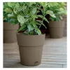 STEFANPLAST Ethica kvetináč s podmisou, 25x25 cm, hnedý, 8,5 L, recyklovaný plast