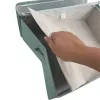 ORDINETT obdĺžniková úložná krabica so zipsom 42x32x14 cm mäta