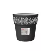 STEFANPLAST Gaia kvetináč s podmisou Ø25x25cm čierna