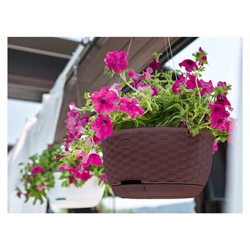 STEFANPLAST závesný kvetináč Natural Ø30x14,5cm tmavohnedá