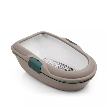 STEFANPLAST mačacie WC Furba Chic 59x39x22 cm svetlosivá/zelená