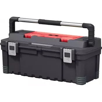 KETER DIY Hawk kufrík na náradie 26 s organizérom, 66 x 28,7 x 26,6 cm, čierna/červená