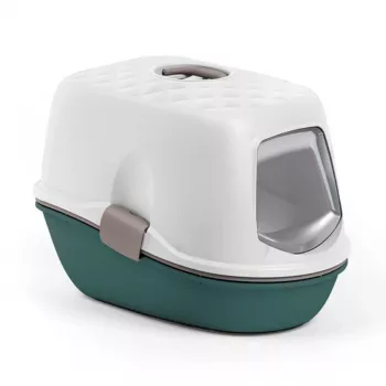 STEFANPLAST Furba Top Chic WC pre mačky s krytom 58,5x39,4x42,7 cm biela/zelená