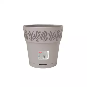 STEFANPLAST Gaia kvetináč s podmisou Ø25x25 cm svetlosivý