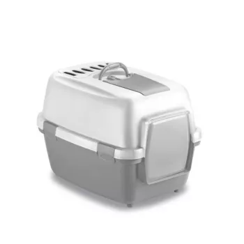 STEFANPLAST WivaCat uzavreté WC pre mačky 55x40x40 cm biela/sivá