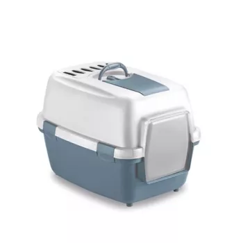 STEFANPLAST WivaCatt uzavreté WC pre mačky 55x40x40 cm biela/modrá