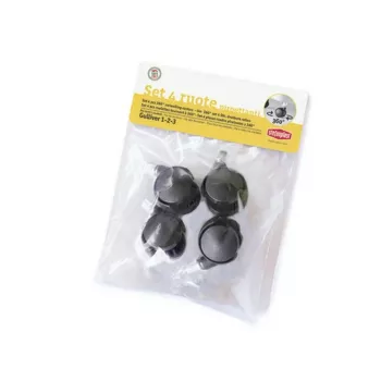 STEFANPLAST sada 4 otočných koliesok pre prepravky pre domáce zvieratá Gulliver 1/2/3 - čierna