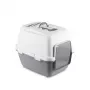 STEFANPLAST Cathy Comfort uzavreté WC pre mačky 58x45x48 cm biela/sivá