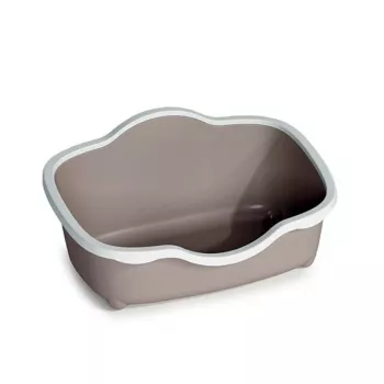 STEFANPLAST WC pre mačky Tres Chic Open 56x38,5x26 cm biela/svetlosivá