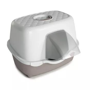 STEFANPLAST WC pre mačky Tres Chic Outdoor 56x54,5x39cm biela/svetlosivá