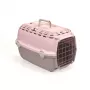 STEFANPLAST prepravka Horizon 1 s kovovými dvierkami 48x32x30cm ružová/sivá