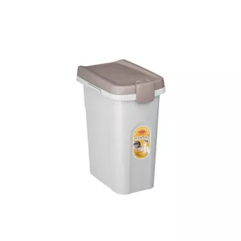 STEFANPLAST nádoba na skladovanie krmiva pre domáce zvieratá 15 L biela/svetlosivá