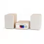 Pure Classic stereo mini Hi-Fi systém DAB+/FM, Bluetooth, CD, USB biela/dub