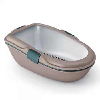 STEFANPLAST mačacie WC Furba Chic Maxi 69,5x47x26 cm svetlosivá/zelená