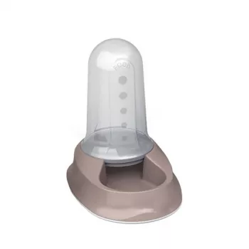 STEFANPLAST Chic 2L automatický dávkovač krmiva a vody pre domáce zvieratá, svetlosivá, 32 x 21 x 29 cm