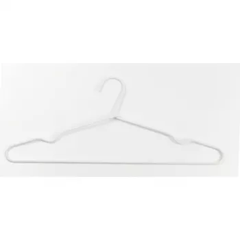 ORDINETT vešiaky 3 ks nehrdzavejúca oceľ/textil, 44,5 cm, sortiment (čierna/svetlomodrá/biela)