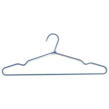 ORDINETT vešiaky 3 ks nehrdzavejúca oceľ/textil, 44,5 cm, sortiment (čierna/svetlomodrá/biela)