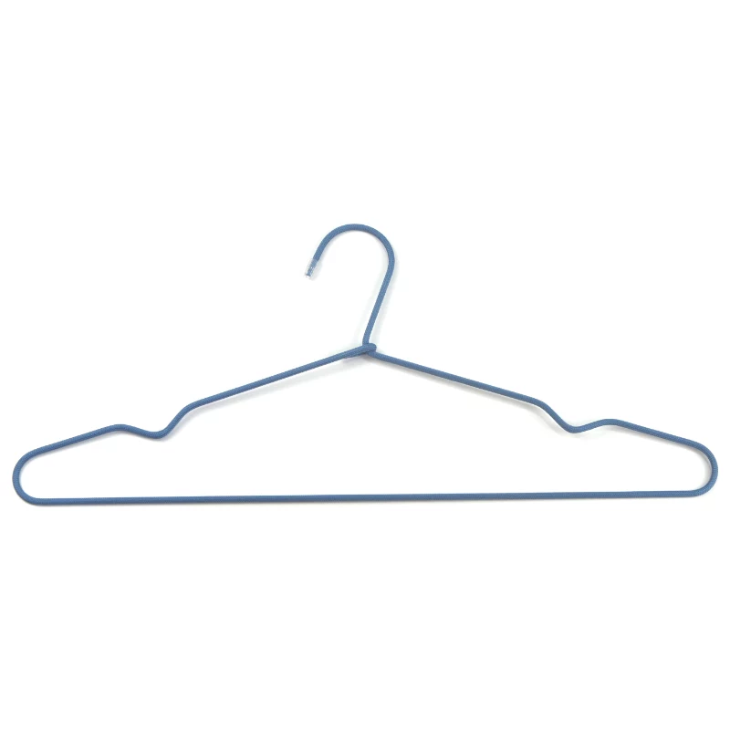 ORDINETT vešiaky 3 ks nehrdzavejúca oceľ/textil, 44,5 cm, sortiment (čierna/svetlomodrá/biela)