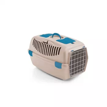 STEFANPLAST prepravná klietka Gulliver 2 s kovovými dvierkami 55x36x35 cm biely travertín