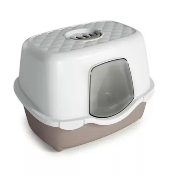 STEFANPLAST mačacie WC Tres Chic Indoor filter, 56x39x39 cm, biela/svetlosivá