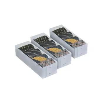 ORDINETT Top Class organizér súprava 3-dielna malá číra plastová na stôl zásuvková úložná 30,5x10x7,5cm