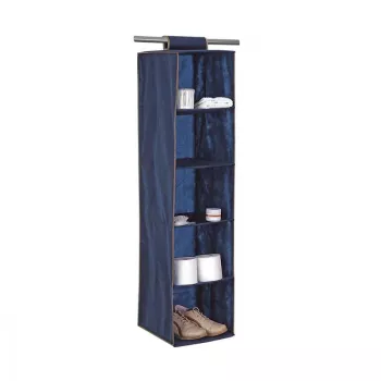 ORDINETT organizér s 5 policami 30x30x120 cm modrý