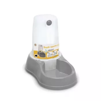 Stefanplast Break Reserve miska na vodu pre domáce zvieratá s dávkovačom 3,5 l, 38x22,5x30 cm, sivá