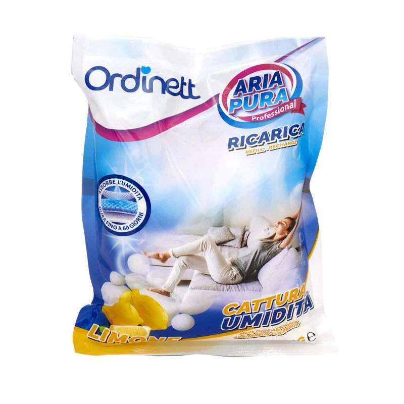 ORDINETT náplň do pohlcovača vlhkosti, 3 x 450 g, citrón