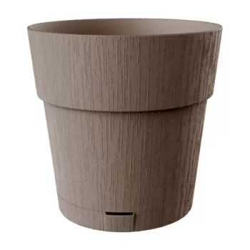 STEFANPLAST Ethica Okrúhly kvetináč s podmisou, hnedá, 40x39 cm, 25 L