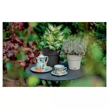 STEFANPLAST Ethica Okrúhly kvetináč s podmisou, hnedá, 40x39 cm, 25 L
