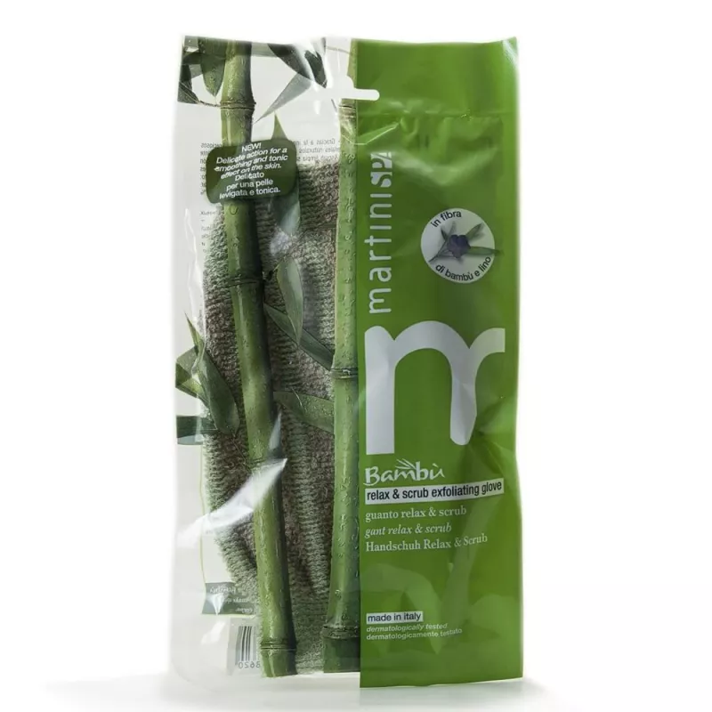 MARTINI SPA Bambusová peelingová rukavica na relaxáciu a peeling