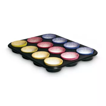 GUARDINI Gardenia Forma na muffiny 12 priehlbín 35x27x3 cm antracit so 60 papierovými košíčkami