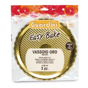 GUARDINI Easy Bake Gold plastové tácky, balenie 2 ks Ø28cm