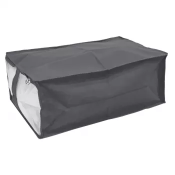 ORDINETT Úložná taška na deky 40x60x26 cm sivá - mäkká úložná taška z netkanej textílie so zipsom a rukoväťami, 62,4 L
